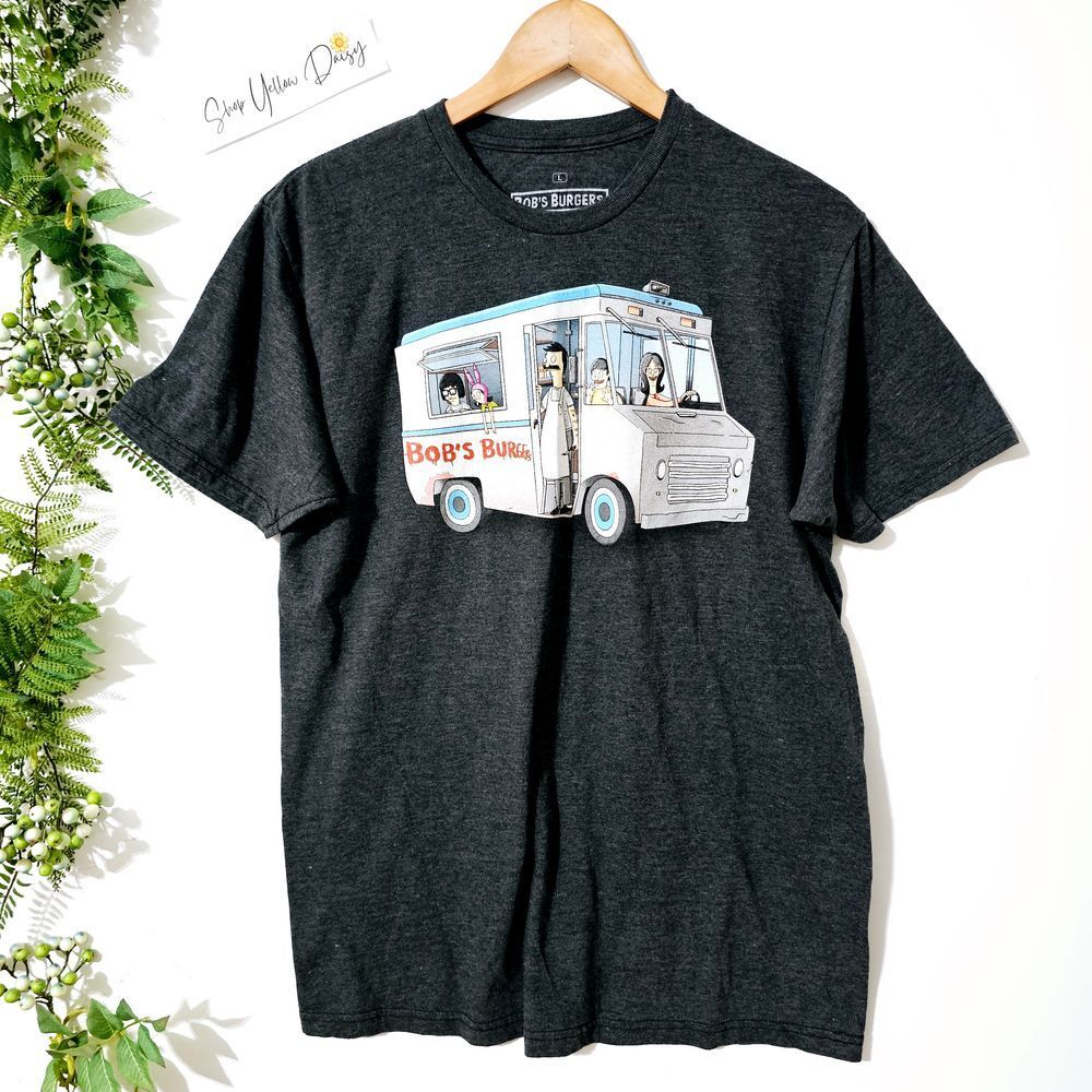Bobs Burgers Food Truck Ripple Junction Black Mens T Shirt‎ Sz L -  Ts280.6